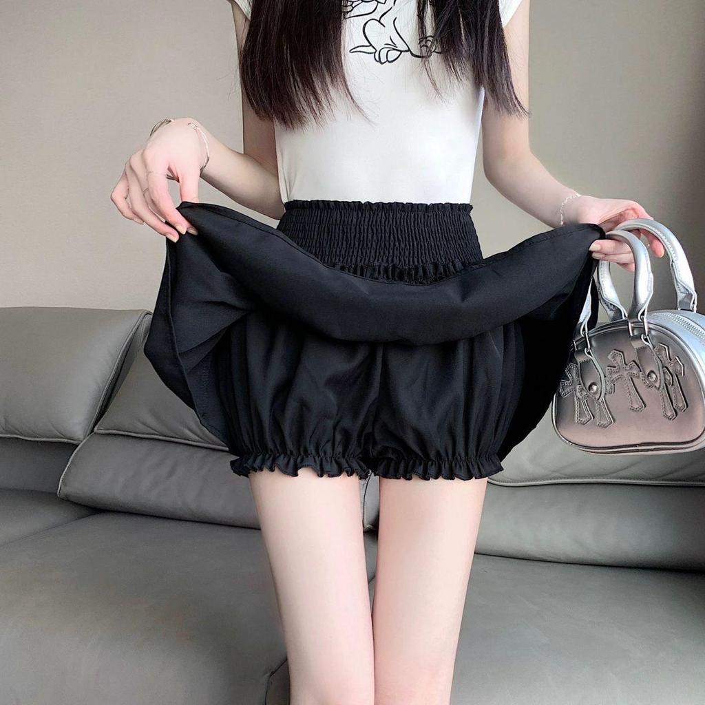 Women's High-Waist Ballet-Style A-Line Skirt: Sweet & Spicy Summer Puff Design, Anti-Exposure, Short & Flared.