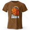 I'm A Unicorn Printed T-Shirt 100% Cotton Oversized Mythic Graphic Tees for Men Women Summer Tops Kawaii Streetwear