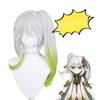 Cosplay Accessory - Shumi Grass Wig - Silver-white with Gradient To Light Green Ponytail Cosplay Wig
