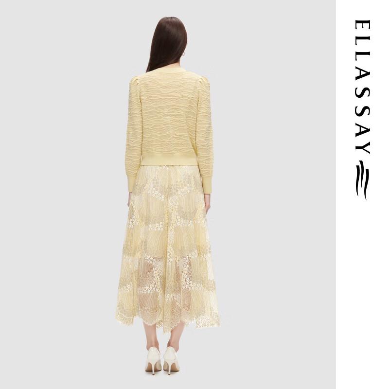 ELLASSAY Women's Elegant V-Neck Wool Blend Knit Top