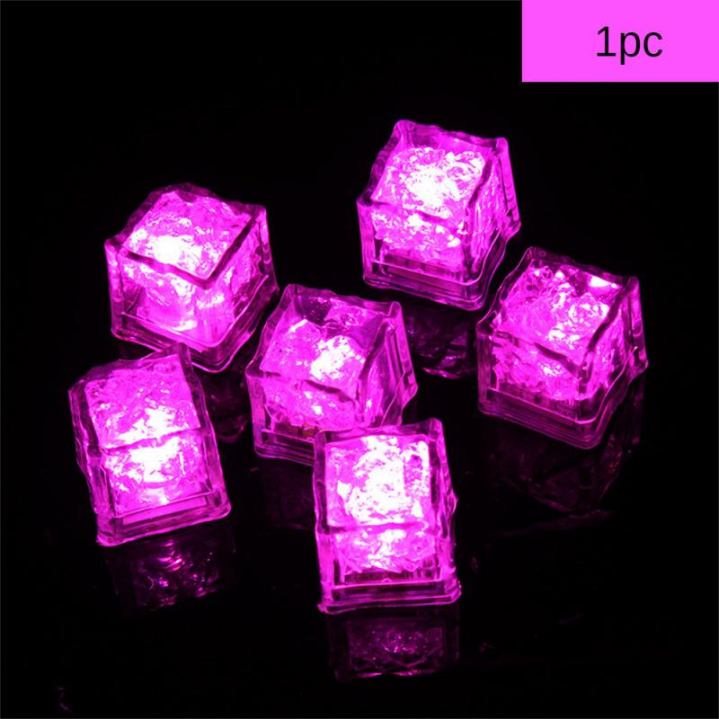 1PC Luminous LED Ice Cubes Kids Fun Water Toy Glowing Party Festival Bar Wine Glass Decoration Supplies Children's Bath TOYS