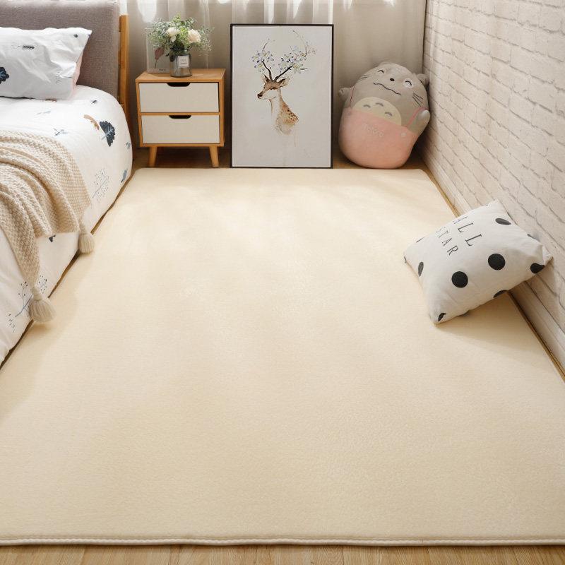 Tappeto Antiscivolo in Pile di Corallo Monocolore - Tappeto Morbido a Pelo Corto per Camera da Letto e Soggiorno