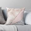 Spliced Mixed Rose Gold Marble Pillowcase Polyester Linen Velvet Creative Zip Decorative Pillow Case Room Cushion Cover