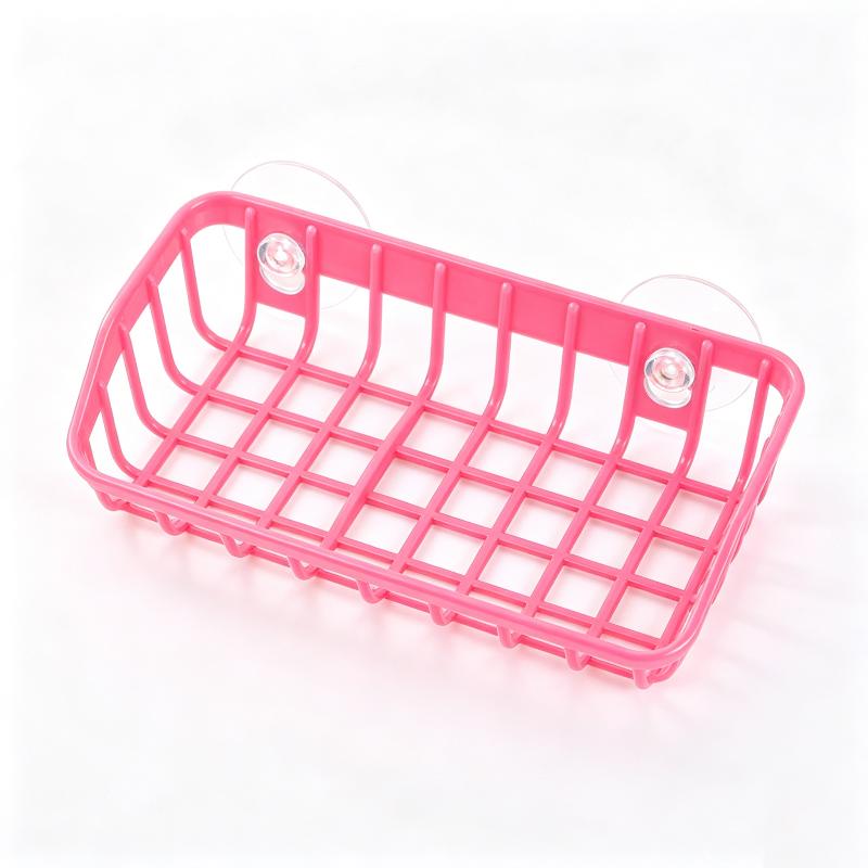 Double Suction Cup Kitchen Sink Drain Basket Quick Drying Hollow Plastic Sponge Storage Rack for Kitchen Sink Organizing розы красного