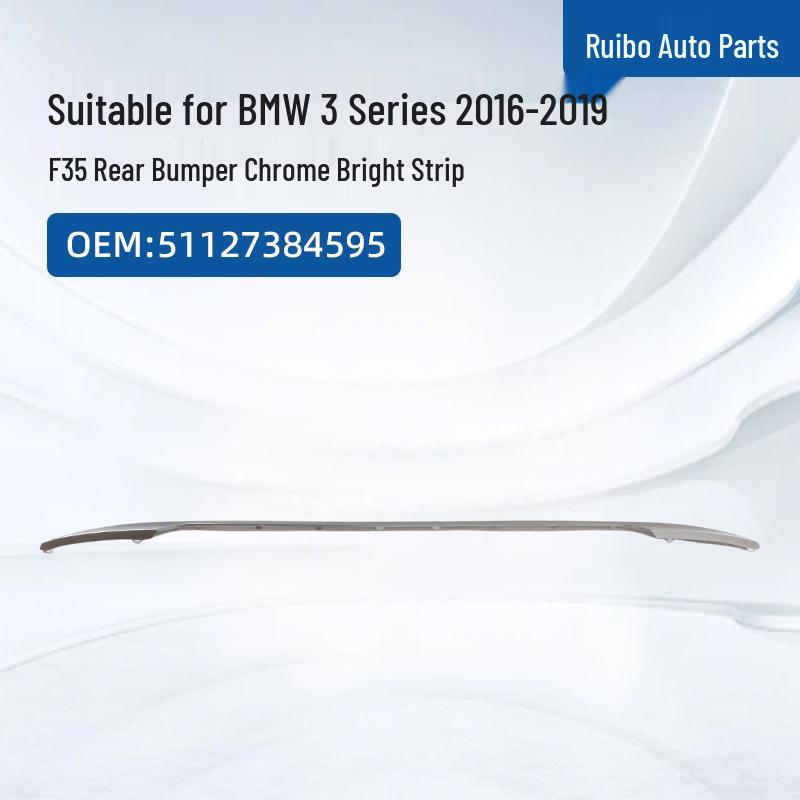 Chrome Rear Bumper Trim for BMW 3 Series F35 (2016-2019) - OEM 51127384595 2016-2019 F35 Rear Bumper Chrome Trim