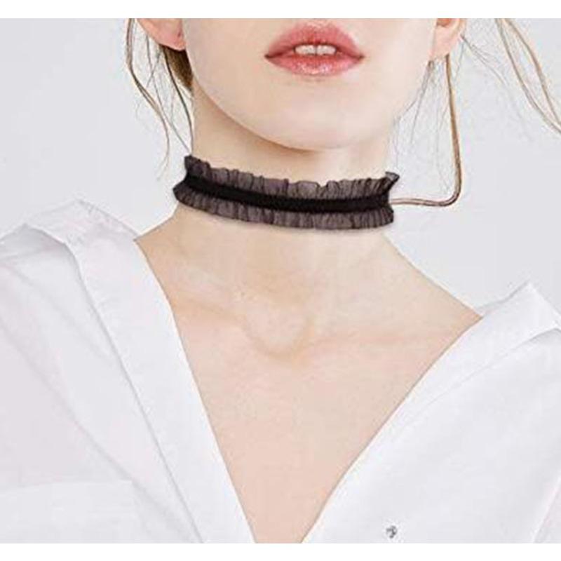 European and American Gothic style, lace necklace, collarbone chain, female choker, minimalist necklace, black punk accessory, collar, neckband