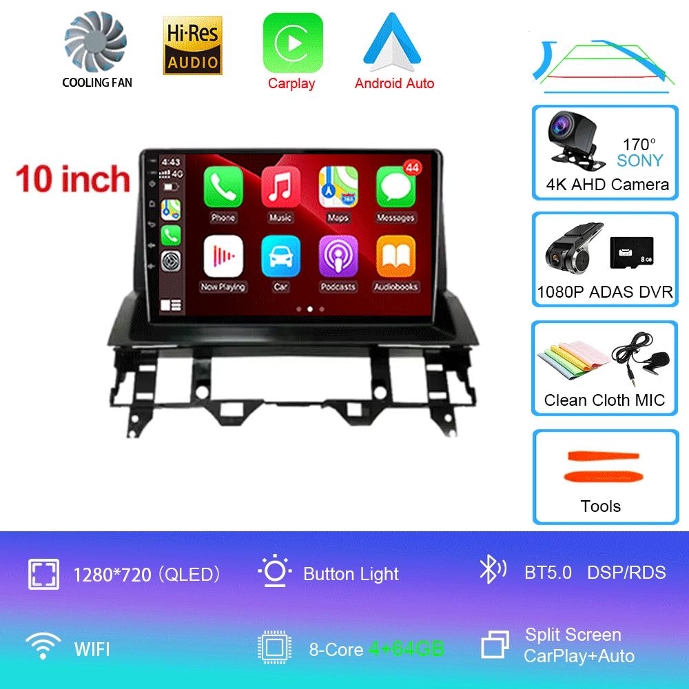 10 Inch For Mazda 6 2007 2003 2004 2005 2006 2002 - 2015 Multimedia Car DVD Player Navigation GPS Radio Wifi BT 4G LTE 128G Andr