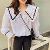 White Shirt Female Long-sleeved Spring New Loose Single-breasted Shirt Blouse