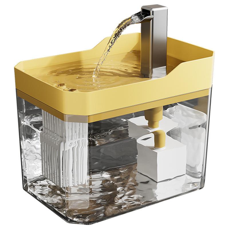

2025 new Cat Automatic Water Dispenser Drinking circulating filters flowing water intelligent pet automatic water dispenser жовтий
