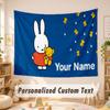 Custom Name Text Tapestry,Miffy Boho Wall Hanging, Decorative Backdrop Tapestry For Room