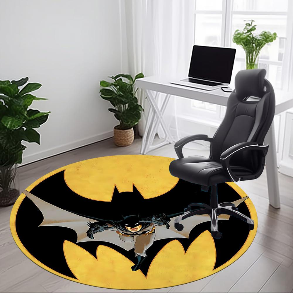 1pc Batman Office Round Area Rug, Under Office Chairs Bedroom Living Room Home Decor, Room Deco, Available in Various Sizes