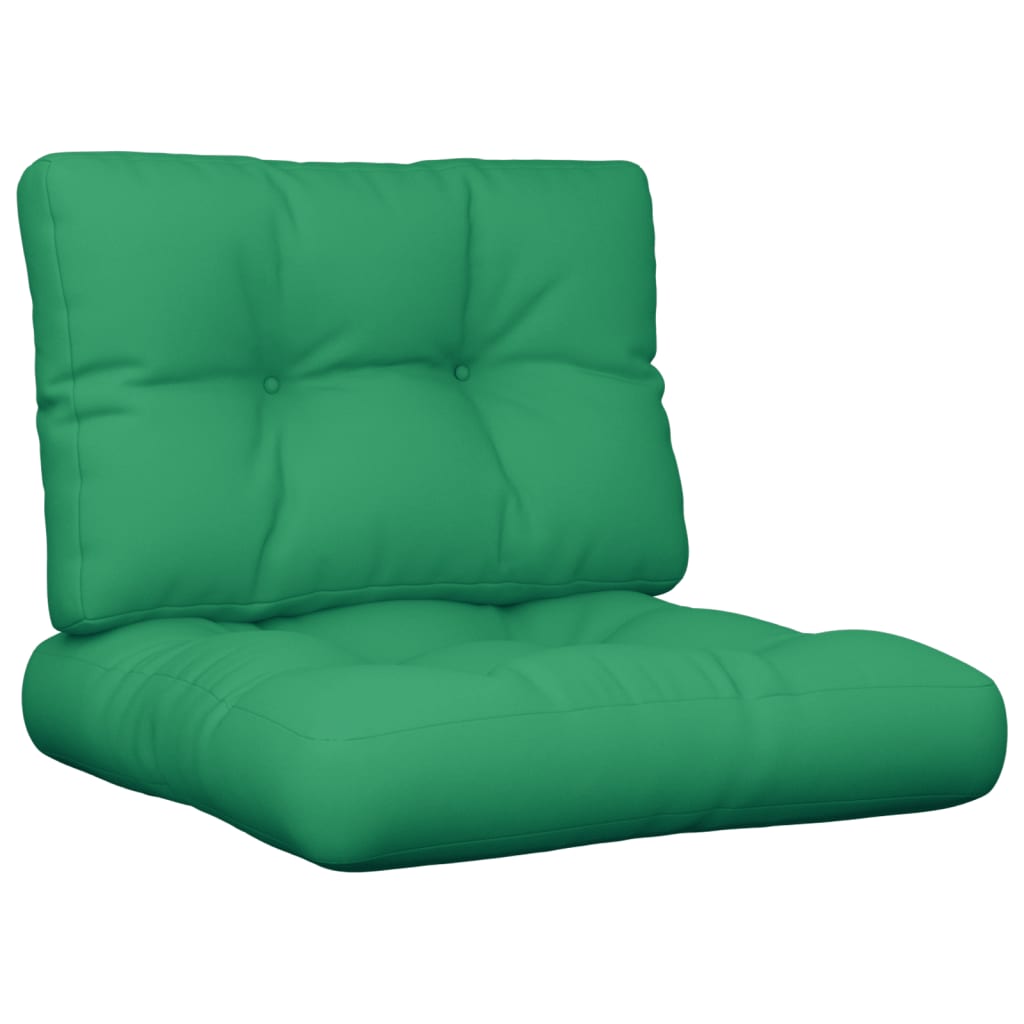 2 Piece Pallet Cushion Set Green Fabric