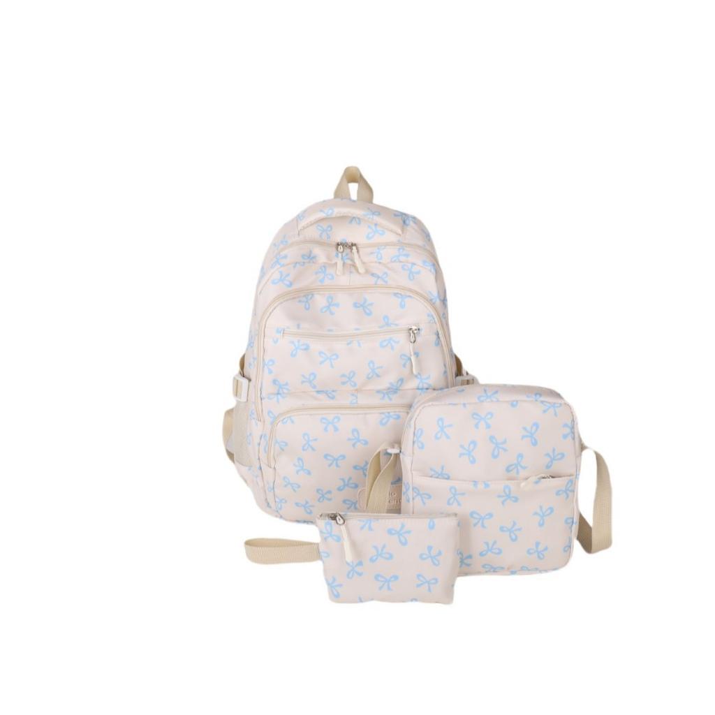 Schoolbag Bow Schoolbag 1011 Korean Ins Style Literary and Fresh Junior High School Student Backpack College Style Backpack