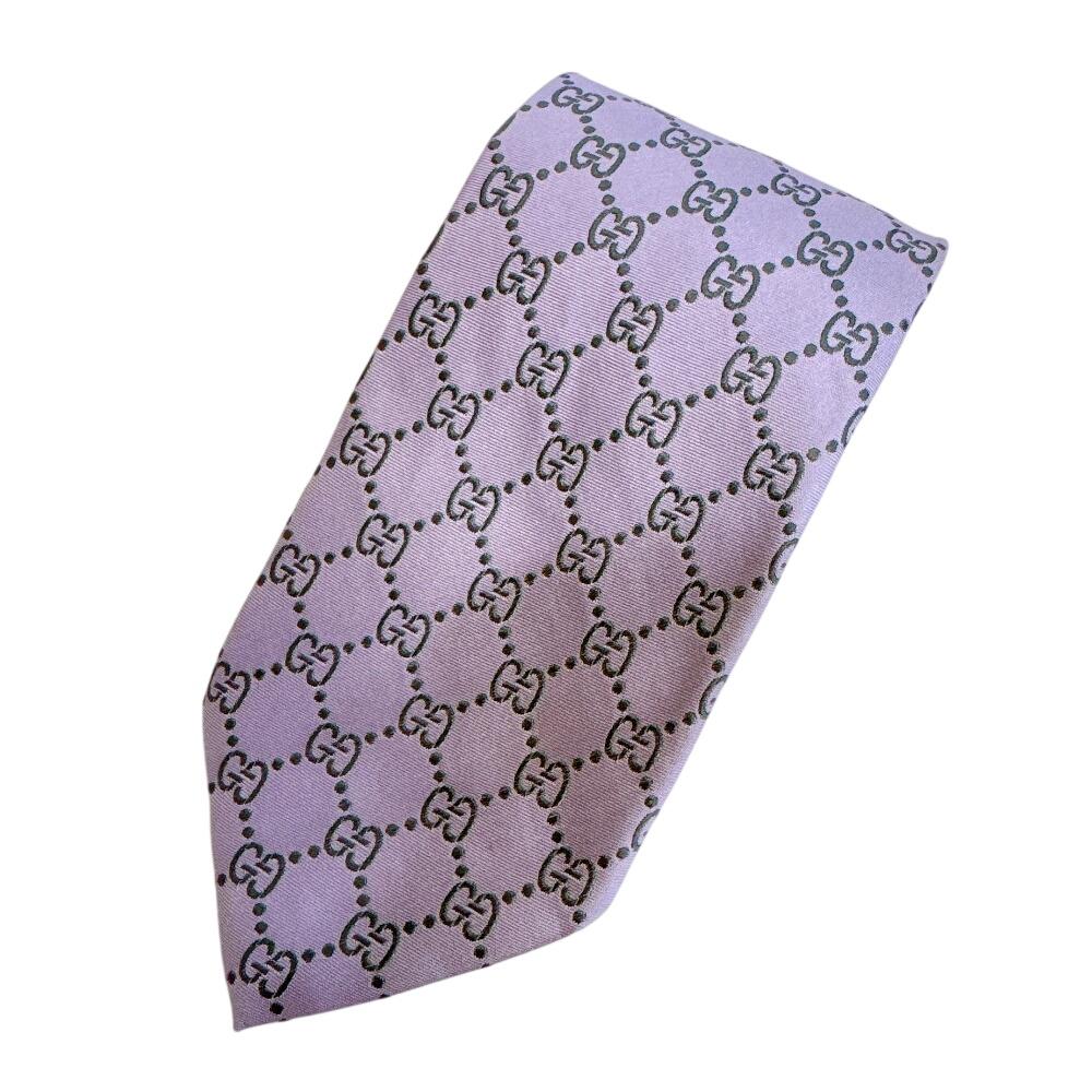 GUCCI GG pattern silk tie purple silk Used