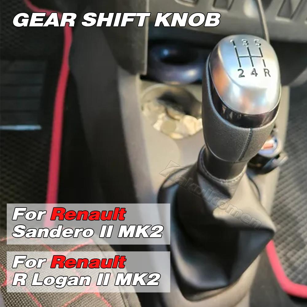 969356242r Manual 5 6 Speed Gear Shift Knob With Dust Cover Leather Gaiter Boot For Renault R Logan II 13-22 Sandero II 13-19