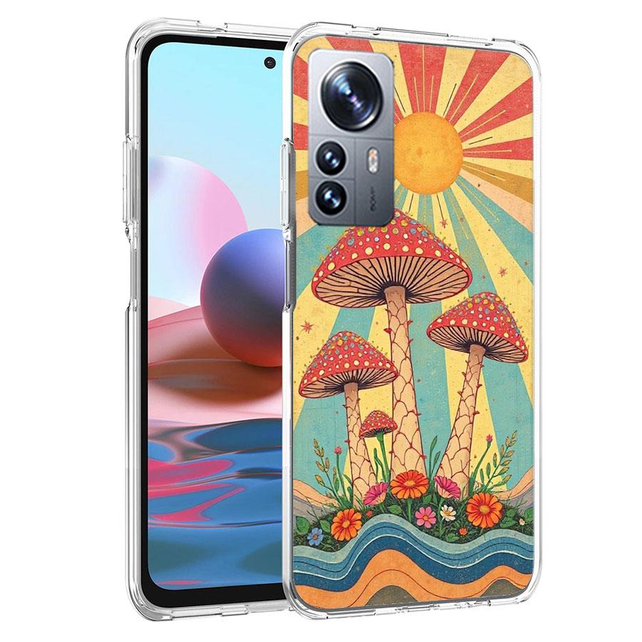 Boho Hippy Mushroom Sunrise Phone Case For Redmi Note 15 Pro 5G 14 13 12 Pro Plus 11 11T 11E 11S 10 Pro 10S 9 9S Cover Cell Clea
