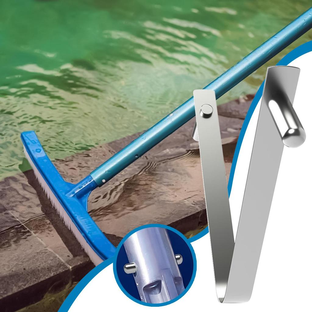 Swimming Pool Butterfly Clip Replacement Stainless Steel Pool V Clip Telescopic Rod Replacement Parts For Vacuum Head Poles