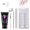 Painless Extension Glue Nail Art Paper Free Tray Quick Extension Crystal Nail Mold Painless Crystal Glue Set