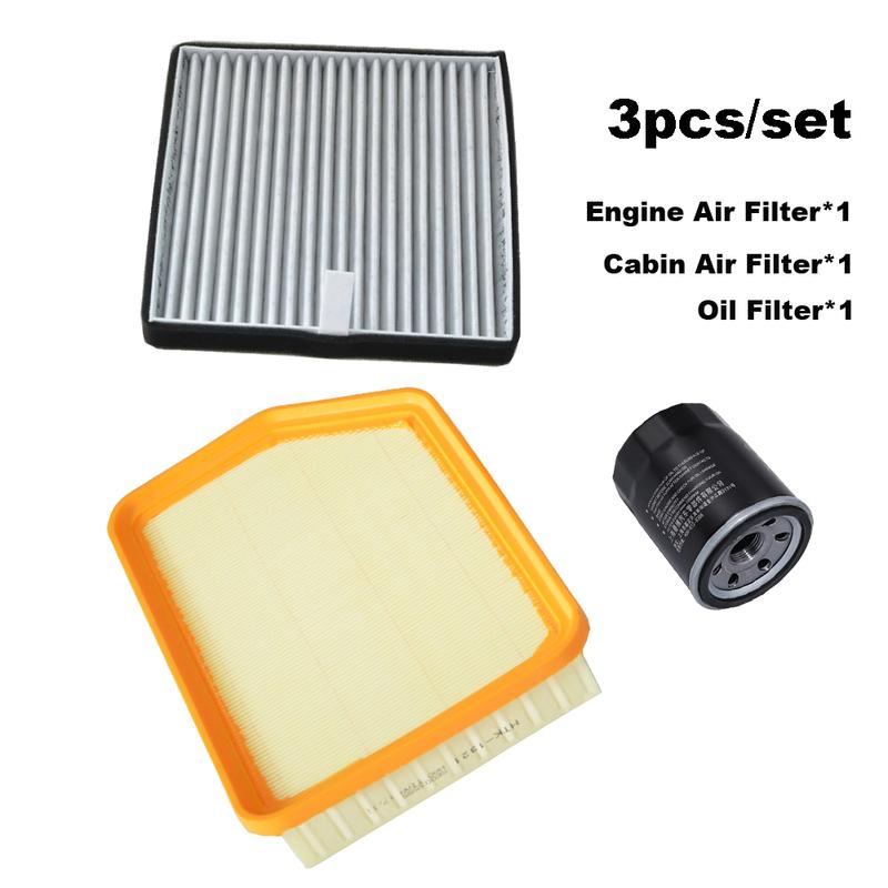 3pcs Filter Set For Soueast DX3 2016- 1.5 Engine Interior Cabin A/C Air Oil Filter Kit Accessories SE003555 SJZJ0245