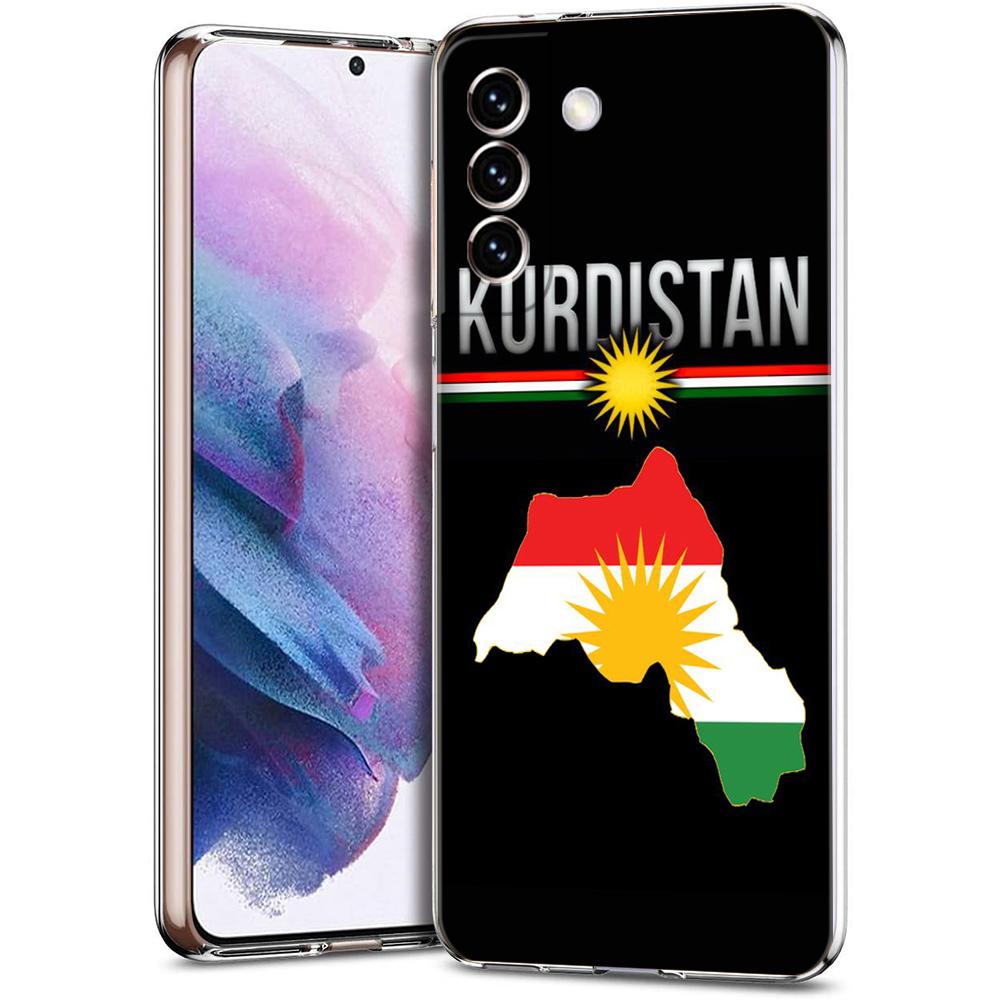 K-Kurdistan Flag Phone Case for Samsung Galaxy S23 S20 FE S22 S21 Ultra M21 M22 M32 S10 S10E S9 S8 Plus 5G Transparent Shell Bag