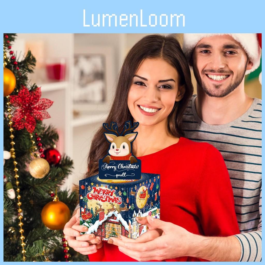 Claus Santa Gift Container Blue Paper Material Christmas Celebration Decor Event