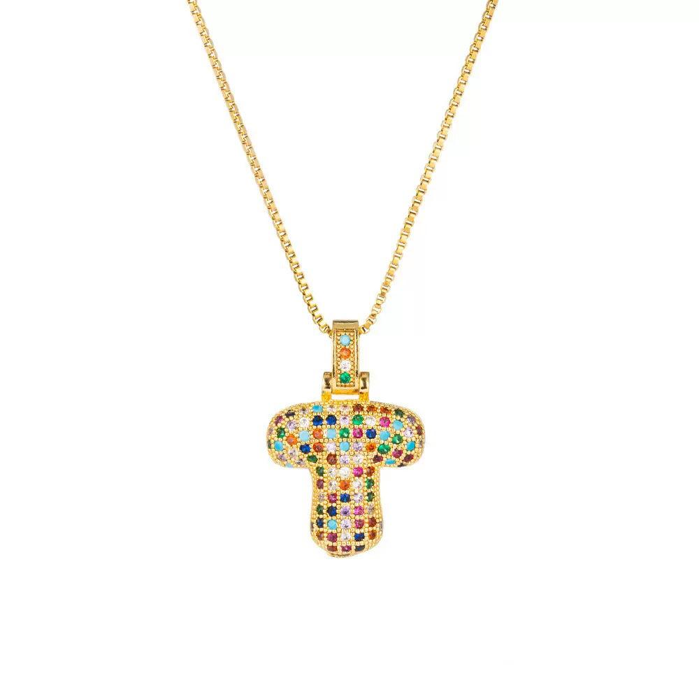 European Initial Pendant Necklace: Retro Hip Hop Trend Jewelry for Women