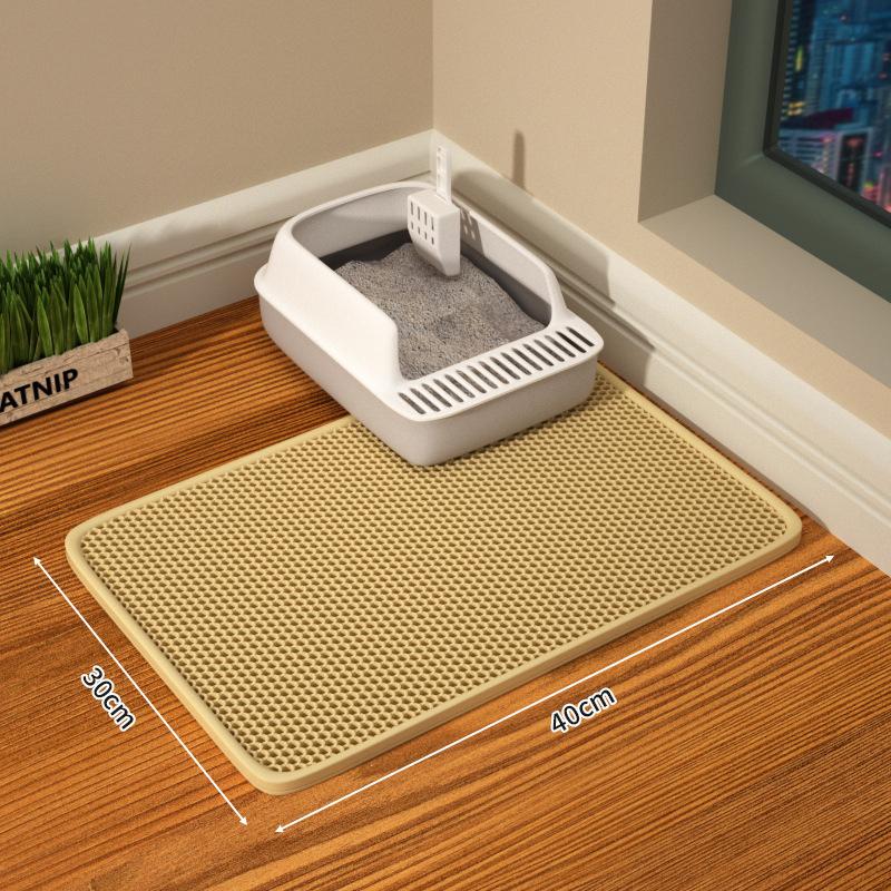 Podložka pod kočkolit s dárkem Dvouvrstvá voděodolná podložka pod kočičí záchod Protiskluzová podložka pod písek pro kočky Omyvatelná podložka na postel Čistící podložka Produkty