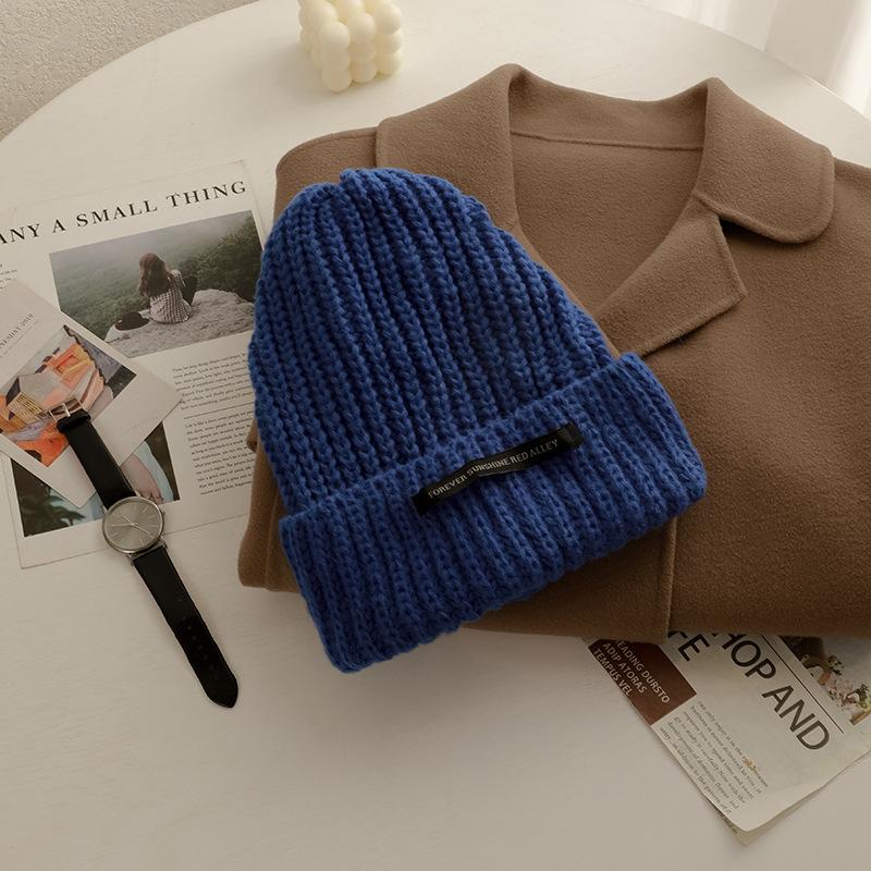 

Шапка мужская осенне-зимняя модная парная вязаная шапка мужская и женская теплая и универсальная холодная шапка свободная большая вязаная шапка one size