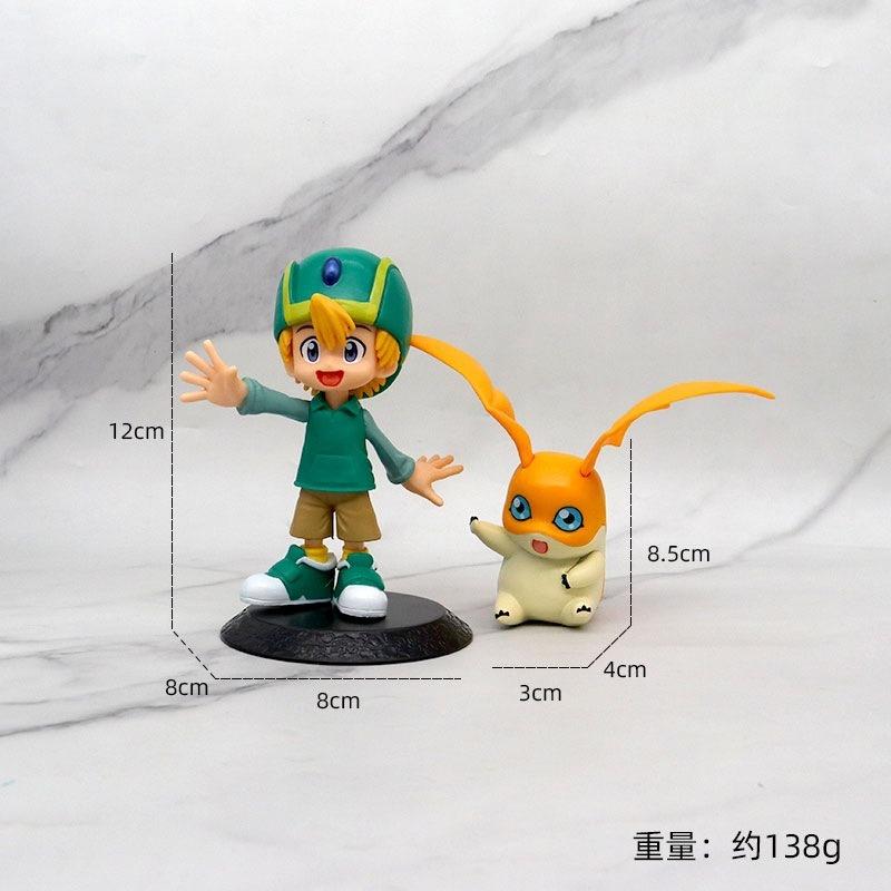 Anime digimon adventure figure yagami taichi ishida yamato yagami hikari takaru action model decorations pvc toys gifts