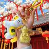 999 Pure Gold God of Wealth Pendant Keychain & Phone Lanyard Charm