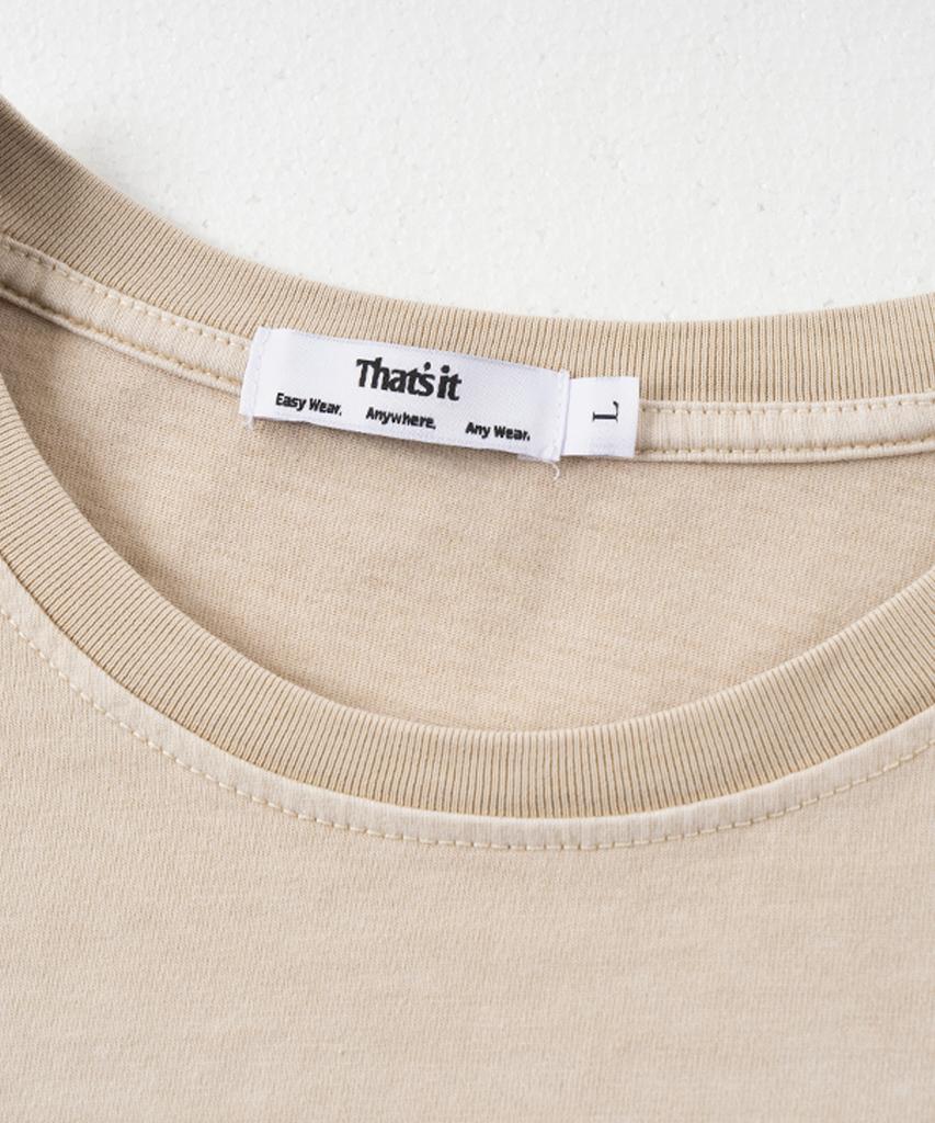 Descheuis Everyday Pigment Crop Short Sleeve Tee Beige