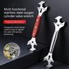 Thickened Double End Valve Wrench Labor Saving Stainless Steel Cylinder Wrench Pressure Relief Multi-functional Hex Open Spanner