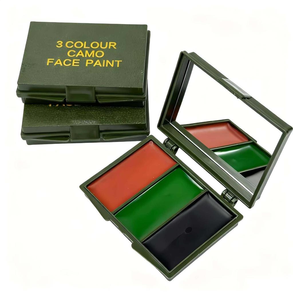 Three-Color Camouflage Body Paint for Military Fans, Summer Camps, Field CS, Team Building, Outdoors