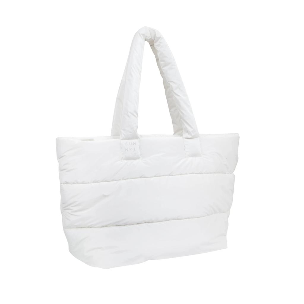 SUNNYLIFE Puffer Beach Tote, White