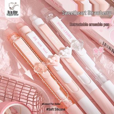 Penna Gel Cancellabile Orsetto Kaba - Cartone Animato Carino Asciugatura Rapida per Esami & Studio