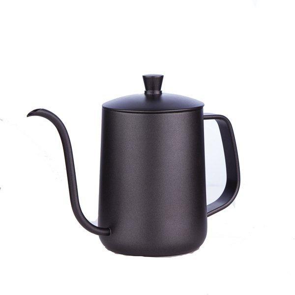 BLACK watering can kettle with lid 600 ml