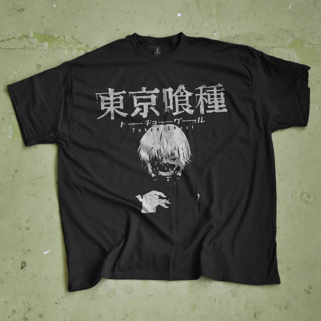 Tokyo Ghoul Anime Washed Oversize T-Shirt Ken Kaneki Anime Tee Gift Grunge Geek