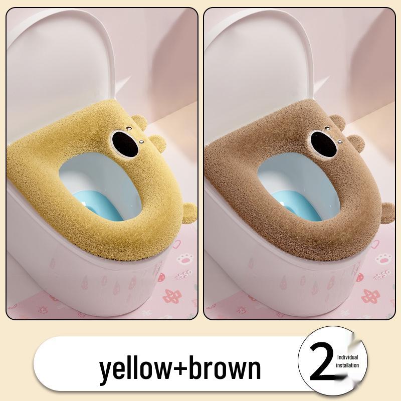 Waterproof Velvety Toilet Seat Cover with Zipper - Thick, Dirt-Resistant, All-Season & Washable