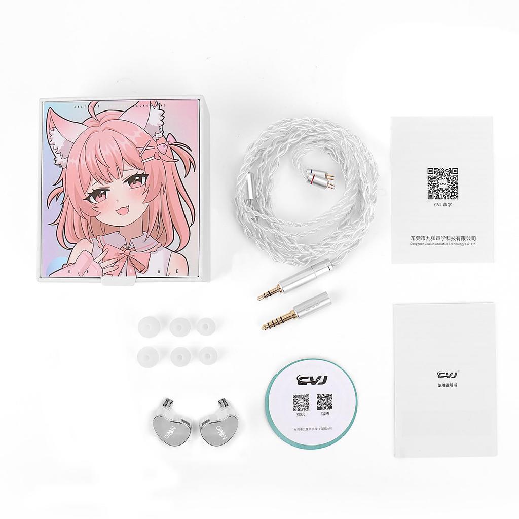 CVJ NEKO Com Fio Preto e Dourado Diafragma Composto Ímã Duplo Câmara Dupla Design do Plugue Plugue Intercambiável Estes fones de ouvido são ideais