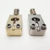 6-piece Set of Round-hole Bridge Natural Brass and Natural Stainless Steel Electric Guitar Bridges String Guide Bridge