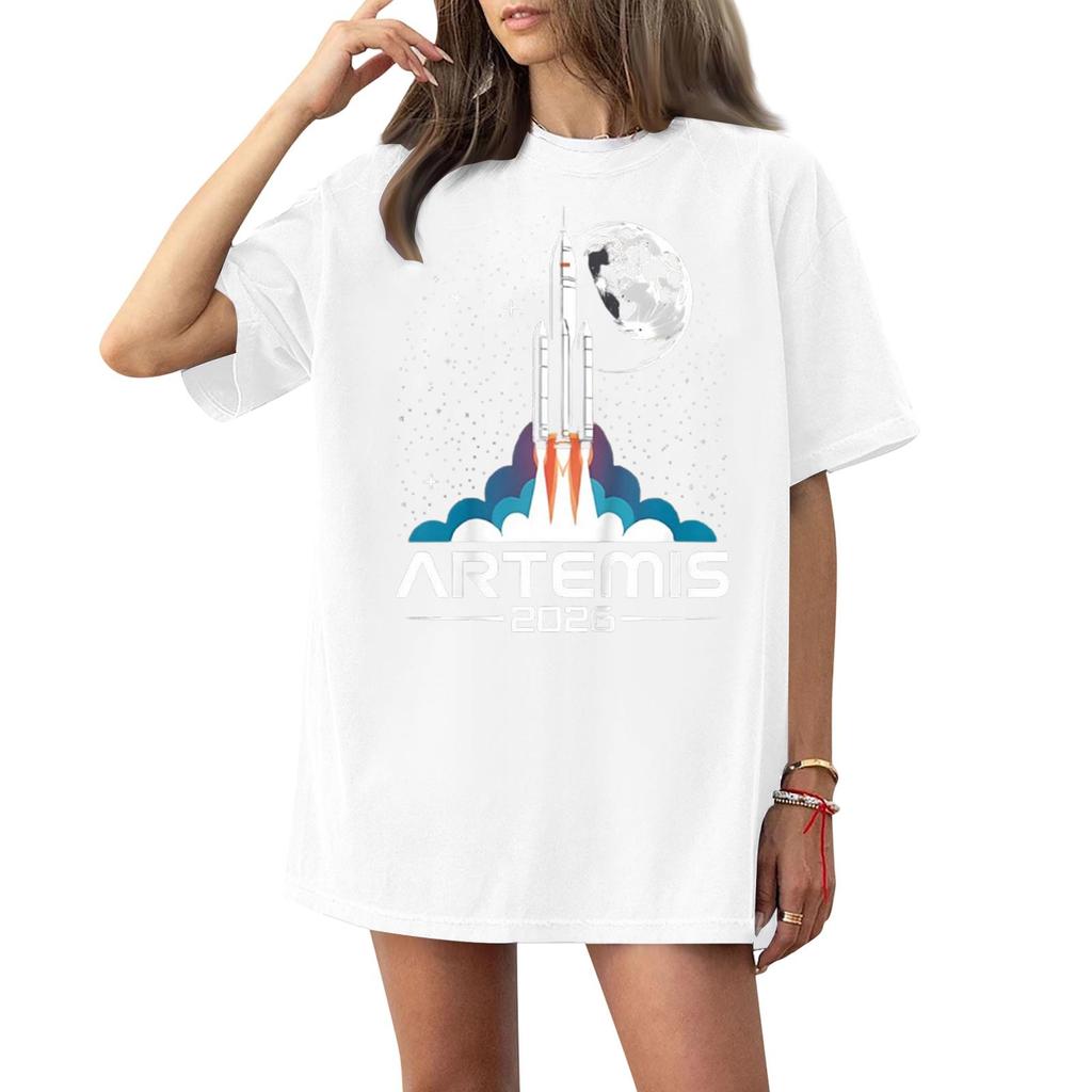 Damen Modisches Lässiges Kurzarm-T-Shirt mit Aufdruck Rundhals-Top