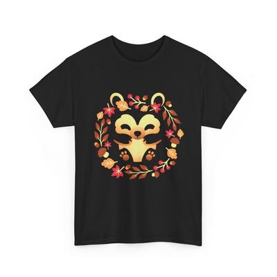 Bären-T-Shirt | Fröhlicher Bär mit Blumen-Shirt