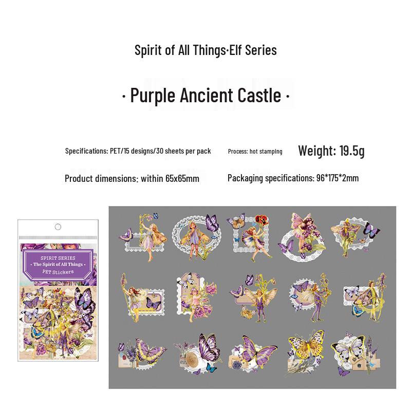 Kusang ZABC Серия Эльфов Ретро Декоративные Наклейки - 6 Стилей