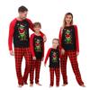 Parent-Child Christmas Printed Round Neck Long Sleeve Homewear Suit Family Suit