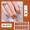 DIY Nail Strip Glitter Polish Strips with File Easy Apply Remove Self Adhesive Women Stickers Full Sticker Home Manicure Art Decoration Wrap Decals