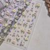 Cute Animal Face 5D Nail Art Stickers Cartoon Cat Bunny Dog Mouse Expressions Simple Self Adhesive Manicure Decal DIY