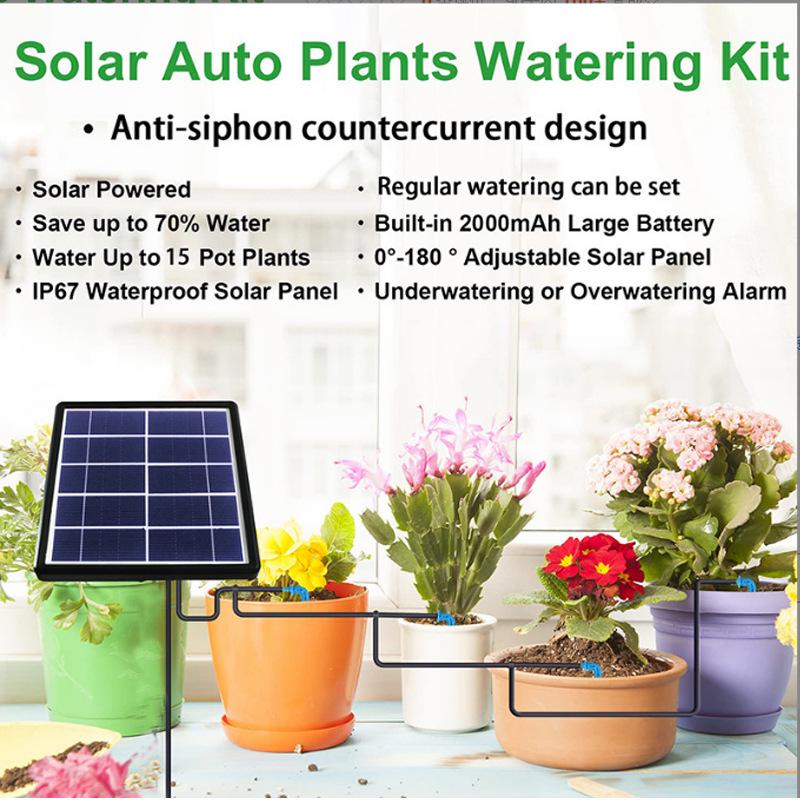 3W Solar-Powered Smart Irrigation System for Indoor Plants with Timed Drip Feature