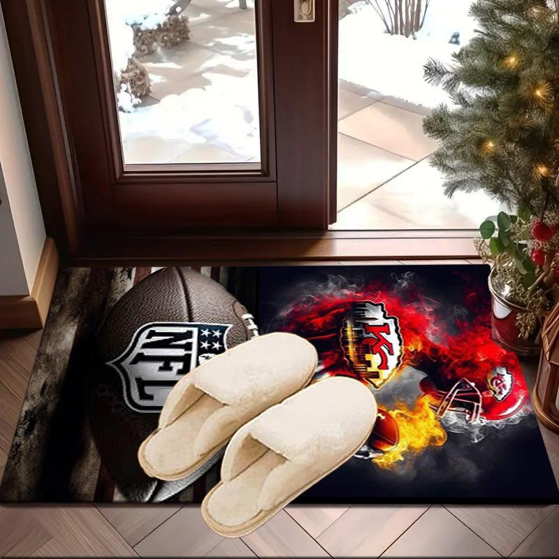 Kansas City Chiefs Football Area Rug for Office, Chair Rug, Decorative Carpet Livingroom Mat, Large Size Fan gifts Christmas gifts