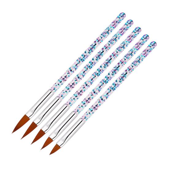 5Pcs/Set Nail Art Liner Soft Fur Nail Painting Acrylic Painting Brush Pen Tools for Beauty