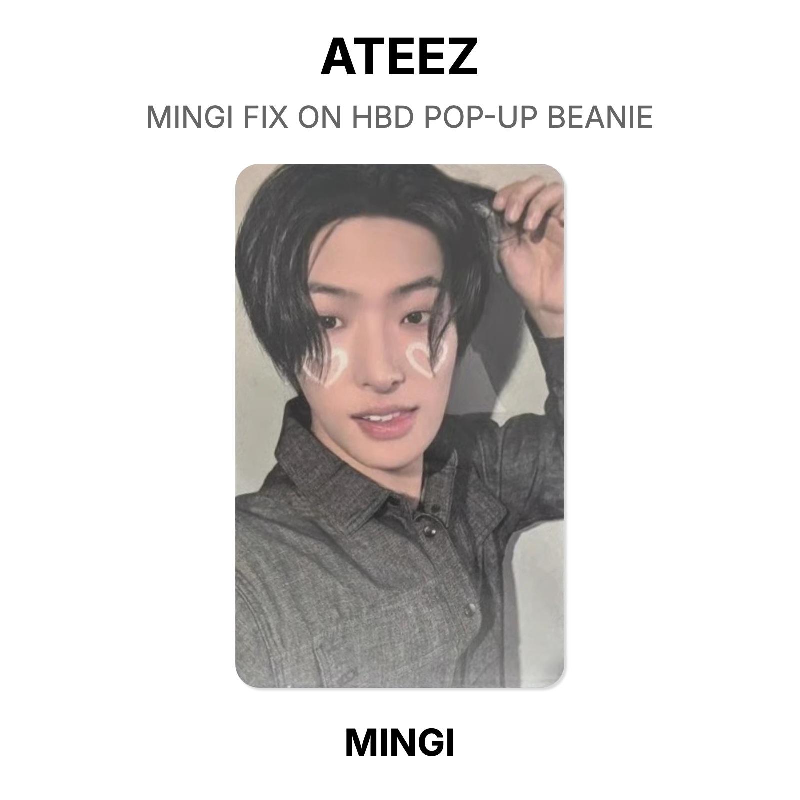ATEEZ MINGI MINGI FIX ON HBD POP-UP BEANIE Official Photocard MINGI